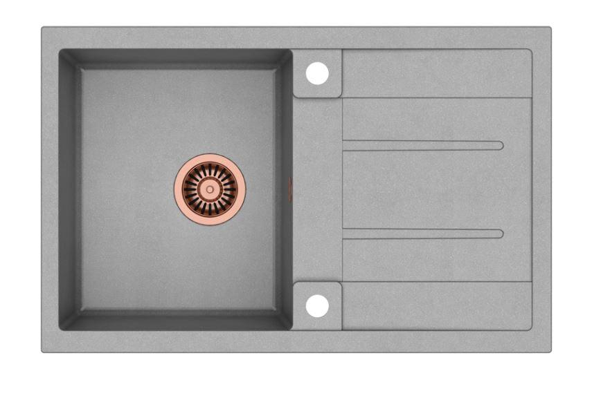 Quadron Morgan 111 Grey topmount sink, Mix and Match - Olif