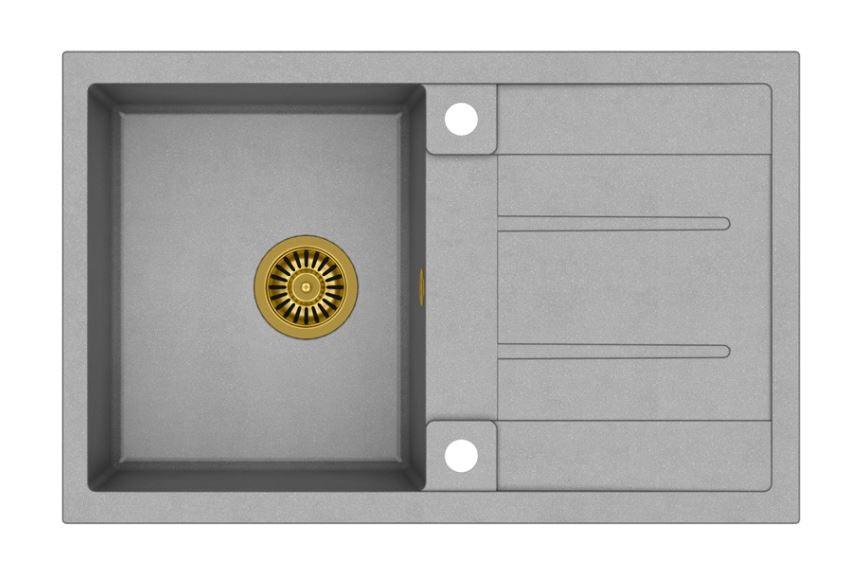 Quadron Morgan 111 Grey topmount sink, Mix and Match - Olif