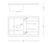 Quadron Morgan 111 Grey topmount sink, Mix and Match - Olif