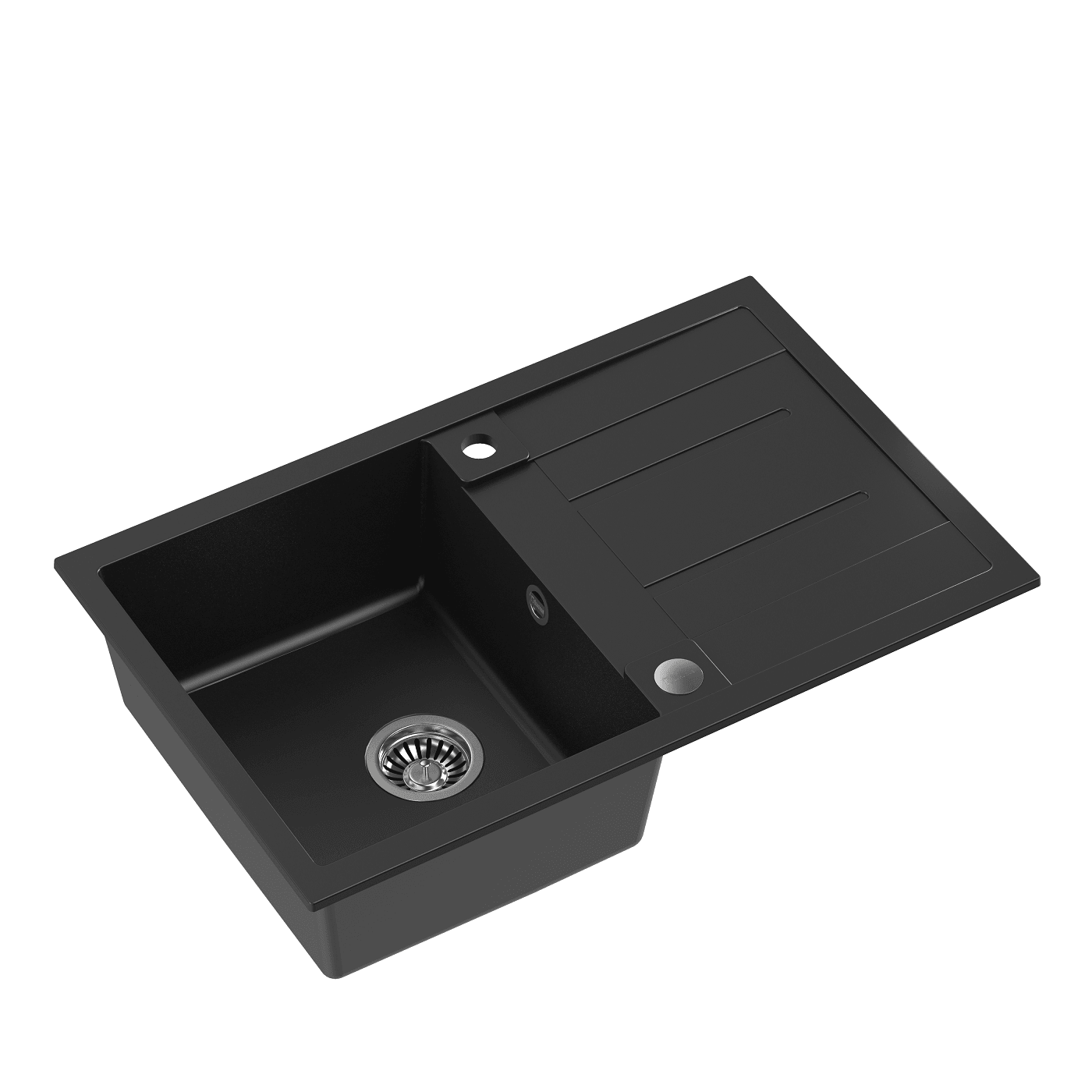 Quadron Morgan 111 Pure Black topmount sink, Mix and Match - Olif