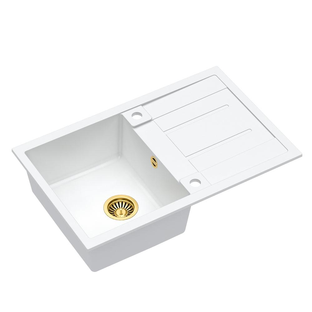 Quadron Morgan 111 White topmount sink, Mix and Match - Olif