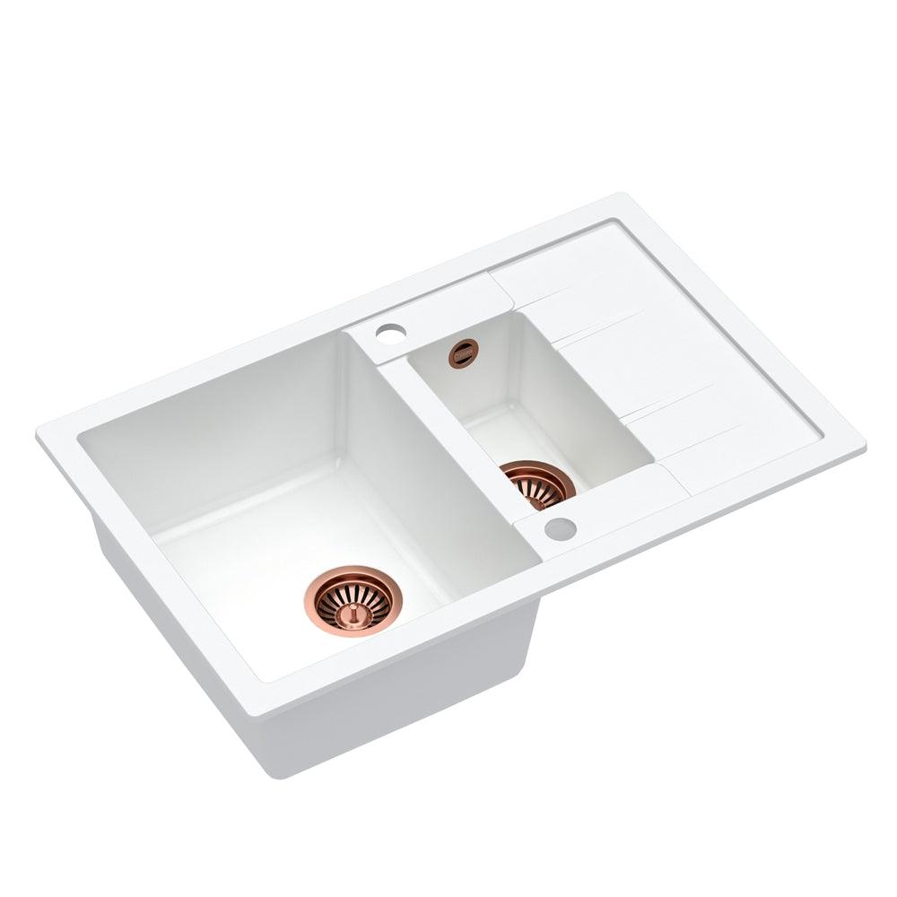 Quadron Morgan 156 White kitchen sink, Mix and Match - Olif