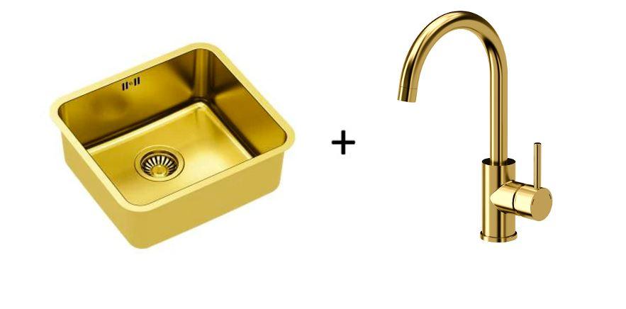 Quadron Naomi kitchen mixer tap, Gold - Olif