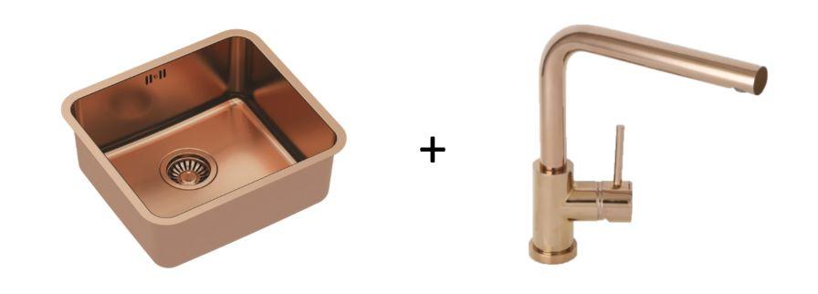 Quadron Nicolas Copper, PVD Nano kitchen sink - Olif