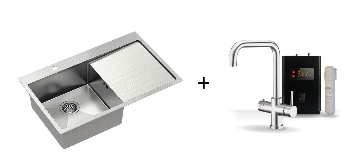 Quadron Russell 111 Brushed Steel, kitchen sink - Olif