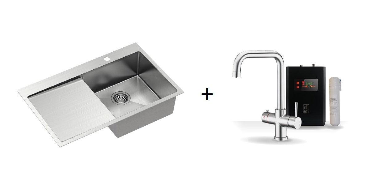 Quadron Russell 111 Brushed Steel, kitchen sink - Olif