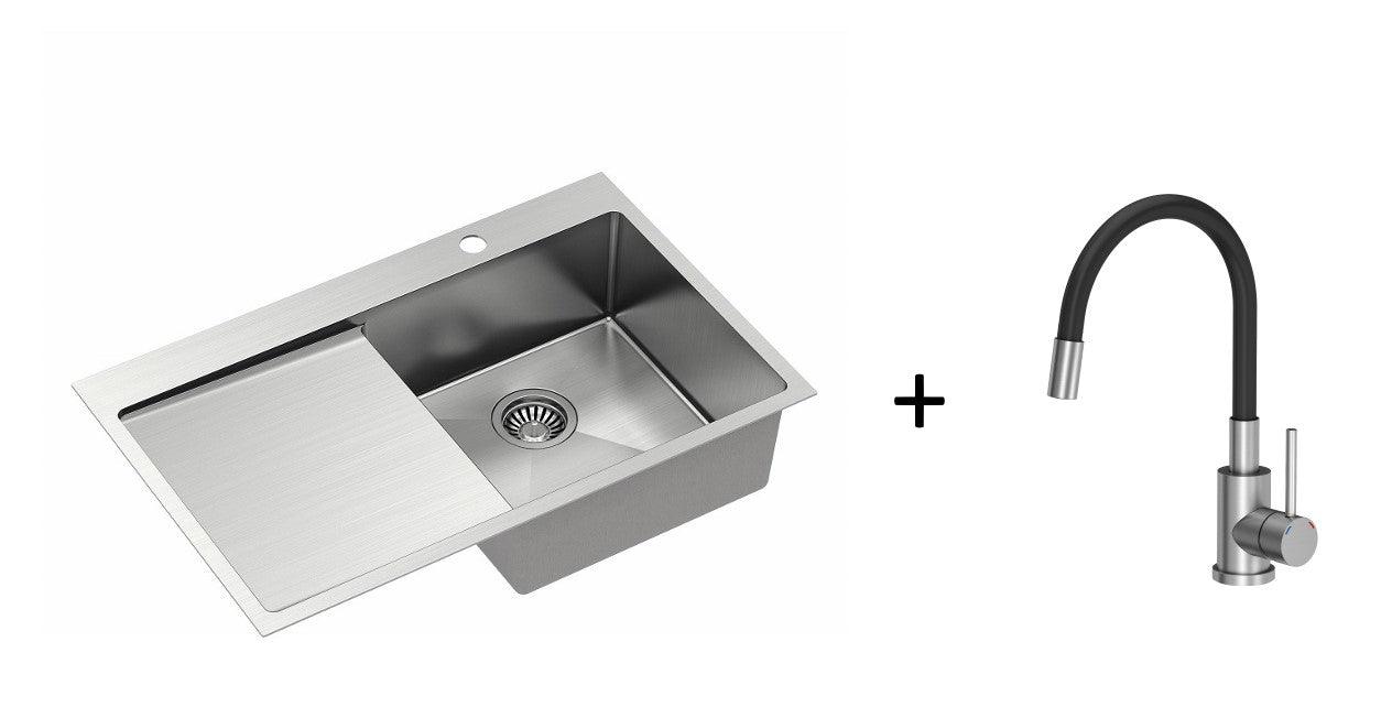 Quadron Russell 111 Brushed Steel, kitchen sink - Olif