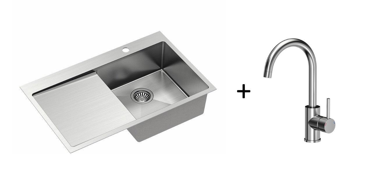 Quadron Russell 111 Brushed Steel, kitchen sink - Olif
