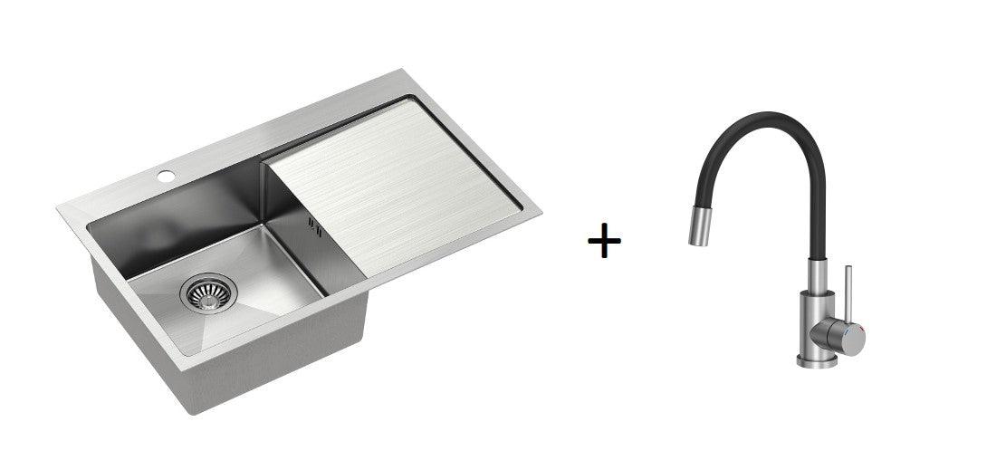 Quadron Russell 111 Brushed Steel, kitchen sink - Olif