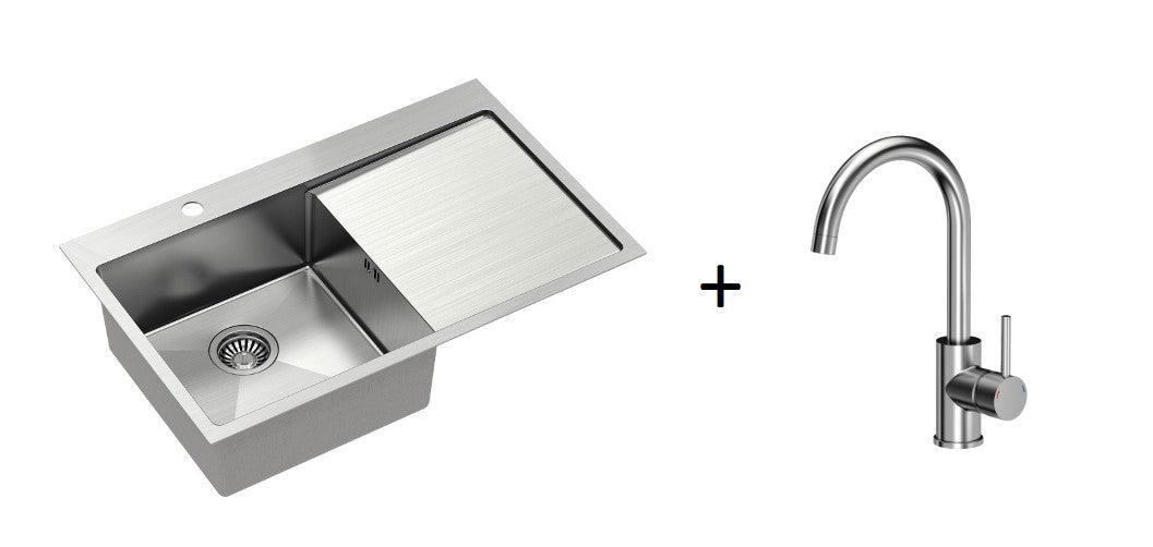 Quadron Russell 111 Brushed Steel, kitchen sink - Olif