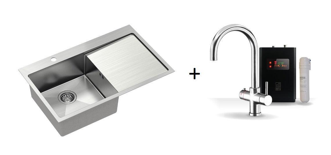 Quadron Russell 111 Brushed Steel, kitchen sink - Olif