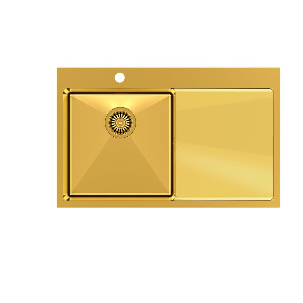 Quadron Russell 111 Gold, PVD Nano kitchen sink - Olif