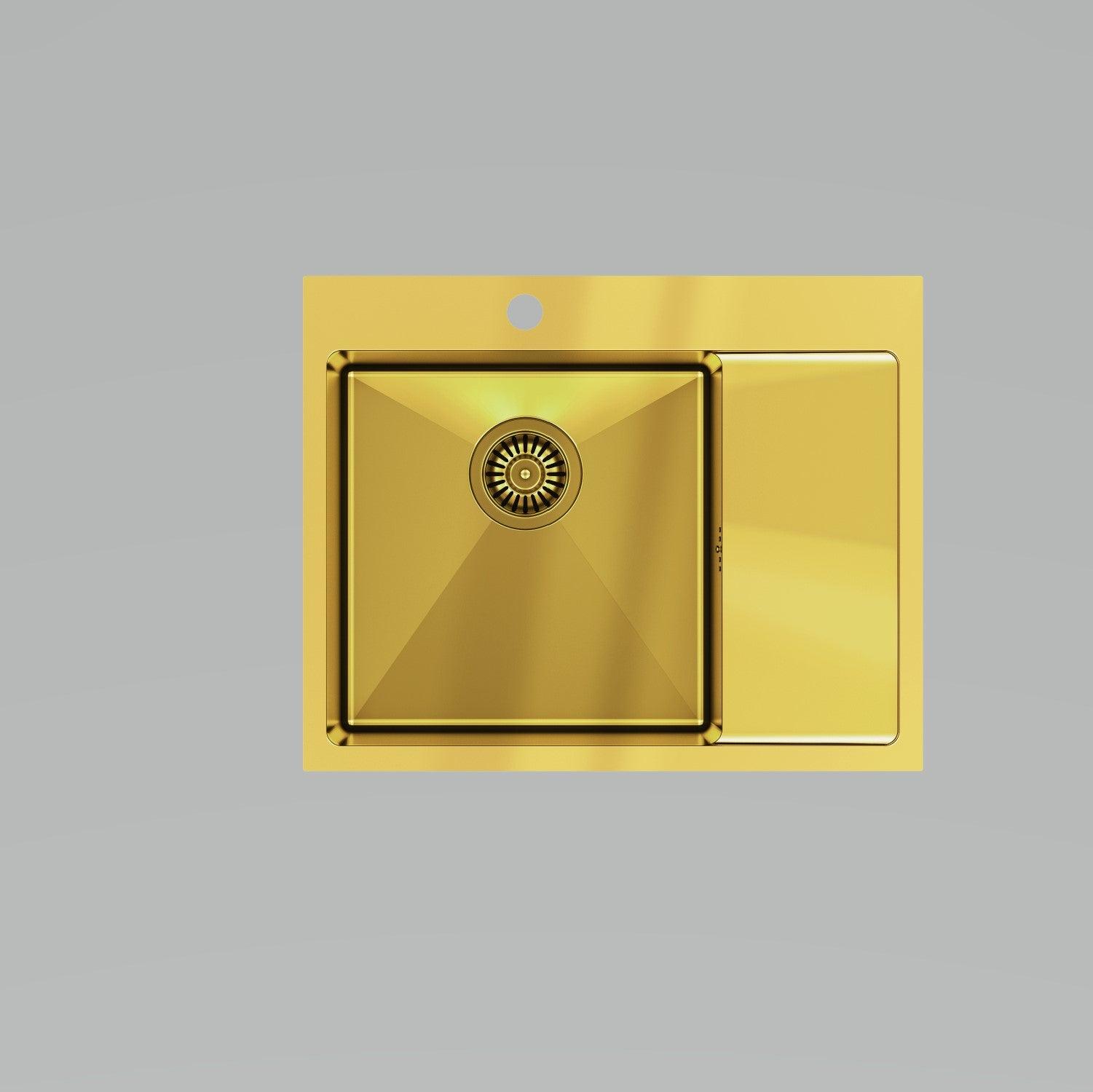Quadron Russell 116 Gold, PVD Nano kitchen sink - Olif