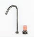 Ritmonio Assoluto Brushed Anthracite kitchen tap with Colour Stone Mixer Handle - Olif