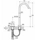 Ritmonio Assoluto Brushed Anthracite kitchen tap with Colour Stone Mixer Handle - Olif