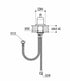 Ritmonio Assoluto Brushed Anthracite kitchen tap with Colour Stone Mixer Handle - Olif