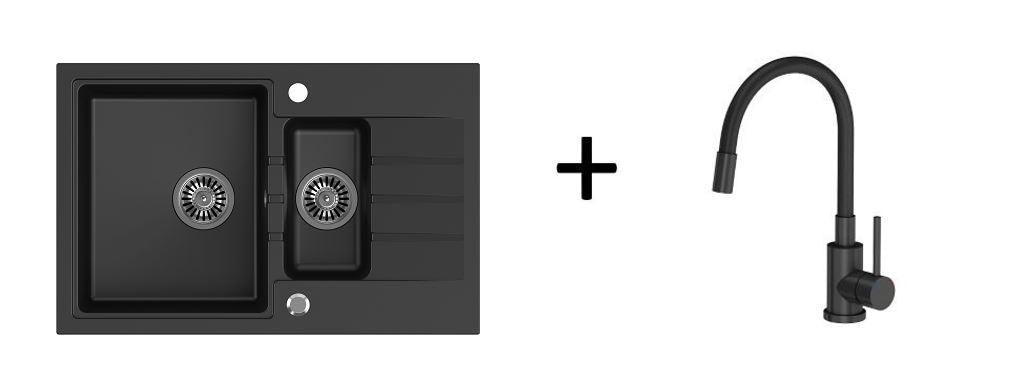 Steiner Peter 156 Pure Black kitchen sink - Olif