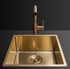 Artinox Titanium Gold 50, top, flush-mount, or under-mount sink