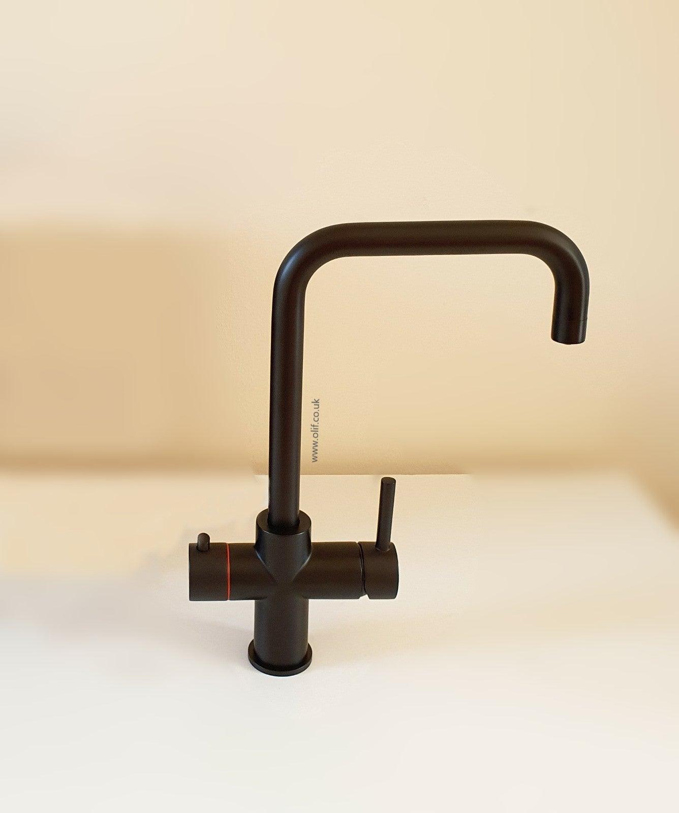 Triniti 3n1 Instant Hot Water tap Matte Black, with boiler and filter - Olif