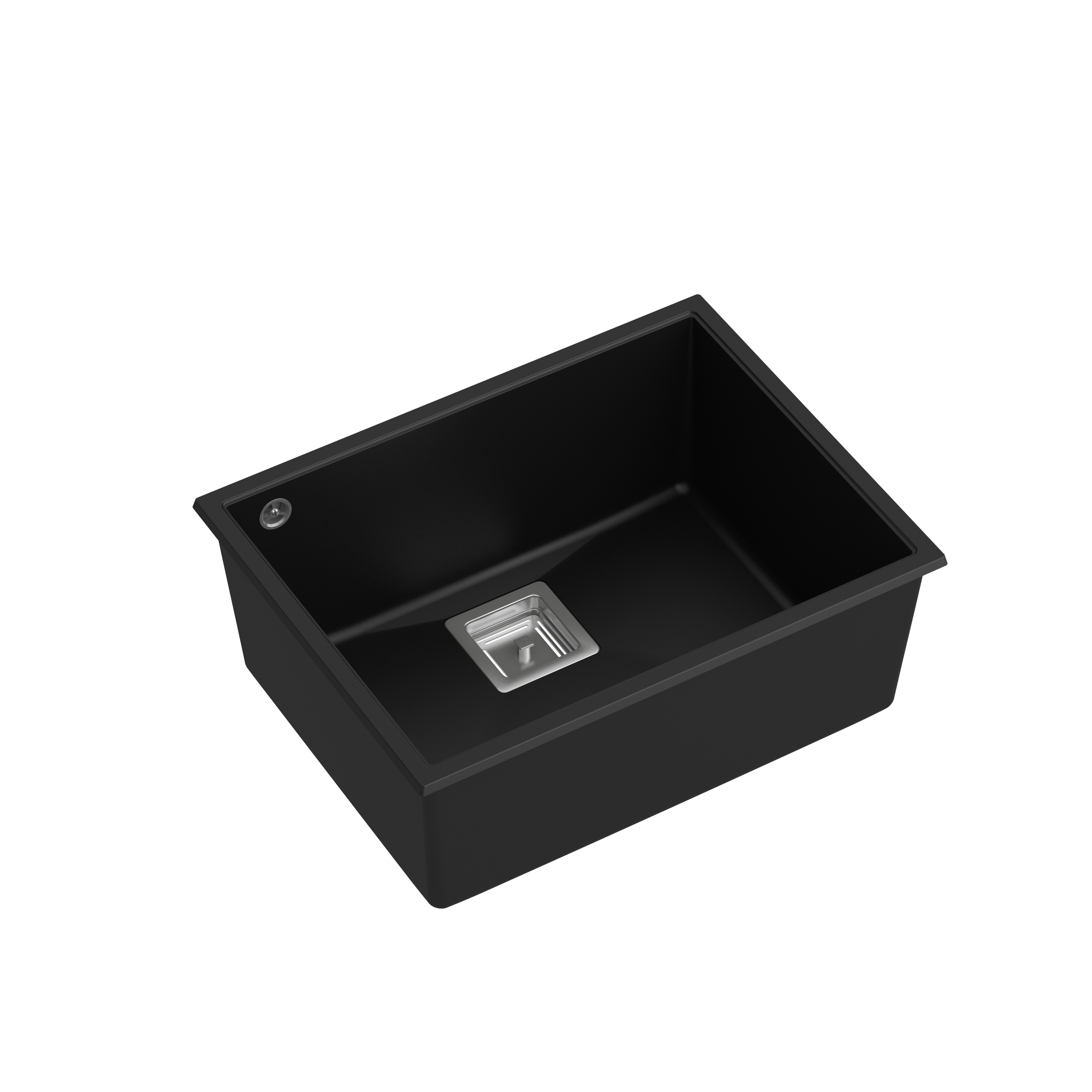 Quadron David 50 Pure Black, topmount or undermount sink