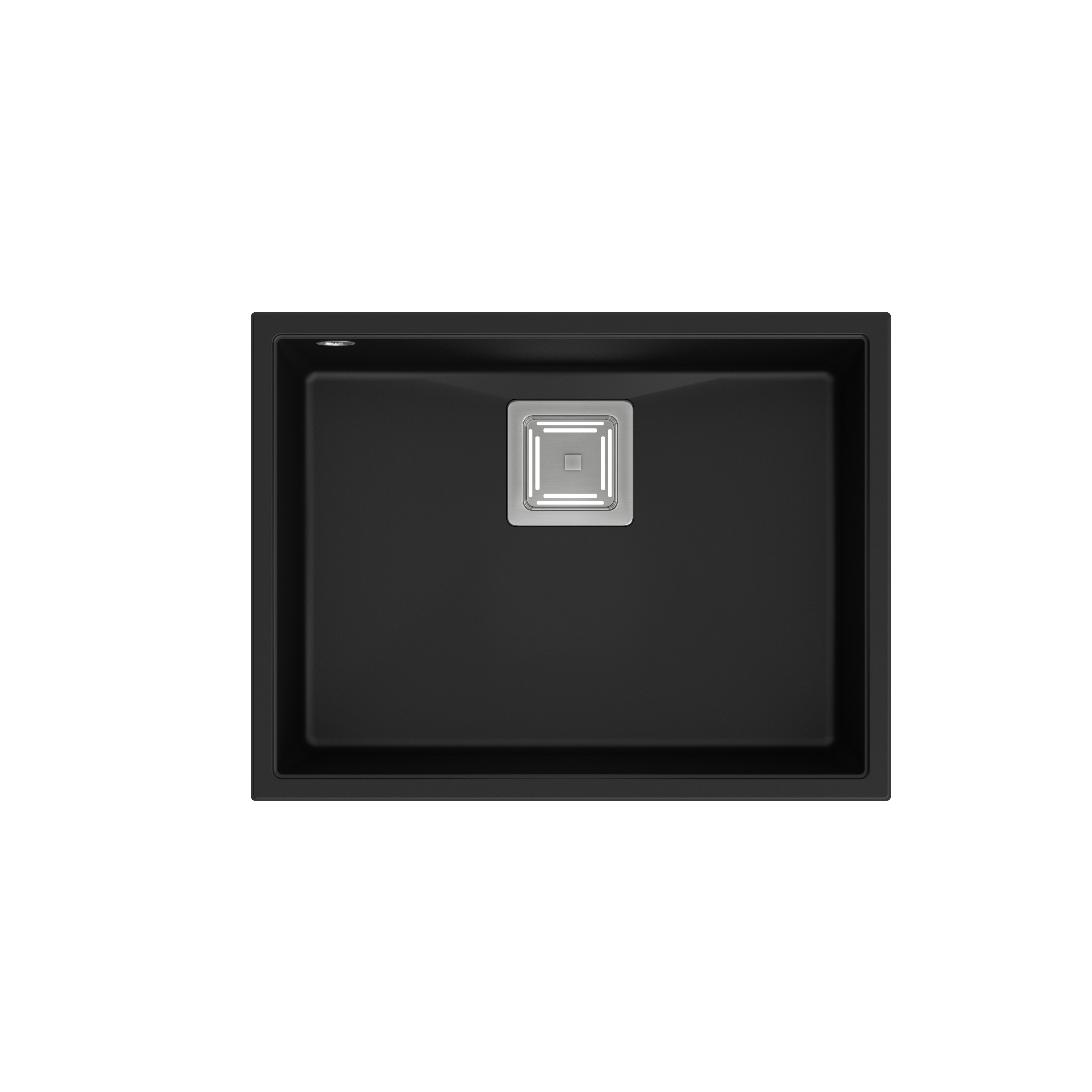 Quadron David 50 Pure Black, topmount or undermount sink