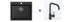 Quadron Morgan 110 Pure Black topmount sink