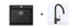 Quadron Morgan 110 Pure Black topmount sink